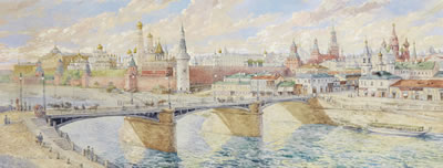 Nikolai Nikolajewitsch Gritsenko : View of the Moscow Kremlin