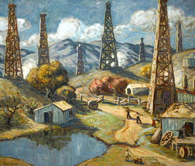 Elliot Bouton Torrey : Oil wells of Montebello