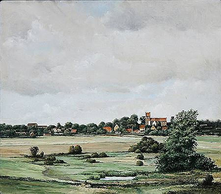 Niels Strobech : 'Landskabsstudie. Nordsjælland, Nr. 5'