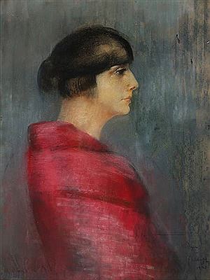 Edvard Anders Saltoft : Portrait of the actress Asta Nielsen