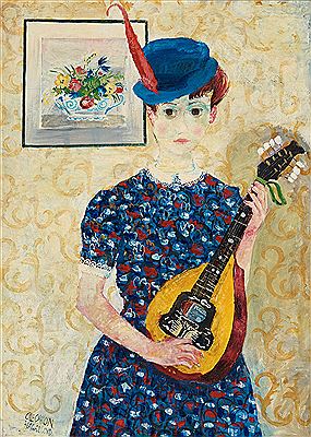 Olle Olsson-Hagalund : 'GIRL WITH MANDOLIN'