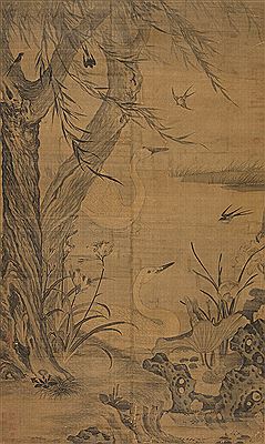 Yuan Wang : GEESE WITH LOTUS