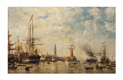 Paul Jean Clays : Celebration of the Freedom of the Port of Antwerp, 1863