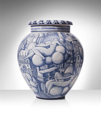 Gio Ponti : 'VASO DELLE DONNE DELLE ARCHITETTURE', AN IMPORTANT AND MONUMENTAL VASE, 1923-1930