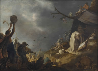 Cornelis Saftleven : The Temptation of Saint Anthony