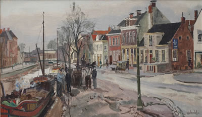 Bernardus Walrecht : Along the Schuitendiep, Groningen