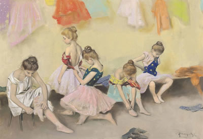 Arnaldo Ferraguti : Dancers in the dressing room