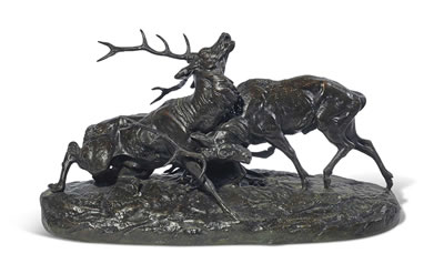 Clovis Edmond Masson : Combat de cerfs (Combat of the stags)