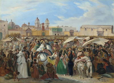 Johann Moritz Rugendas : The Independencia market, Lima