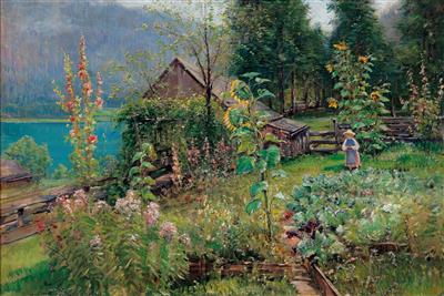 Carl Kaiser-Herbst : Farmer’s garden by an Upper Austrian lake