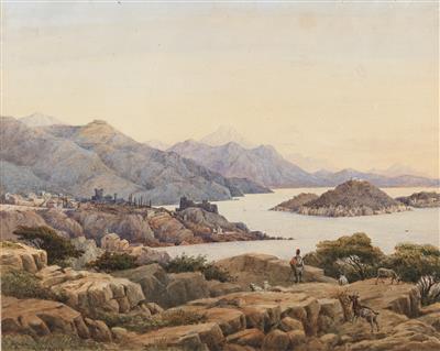 Anton Perko : A view over Ragusa bay, titled Ragusa