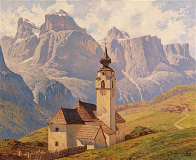 Robert Zinner : 'Grödner Dolomiten-Colfuschg gegen die Sella (Val de Mesdi), 1944