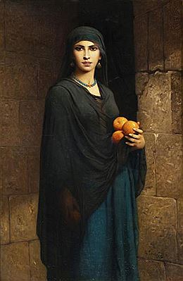 Charles Zacharie Landelle : Jeune Egyptienne aux oranges