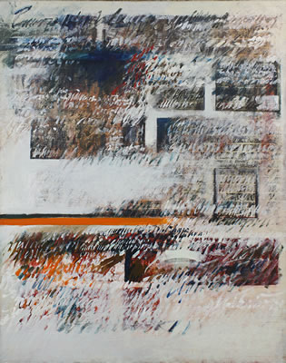 George Deem : 'Paragraph in Blue and Orange'