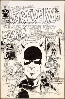 Wally Wood : Wally Wood Daredevil #9 Cover Original Art (Marvel, 1965)