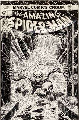 Gil Kane : Gil Kane and John Romita Sr. Amazing Spider-Man #151 Cover Original Art (Marvel, 1975)