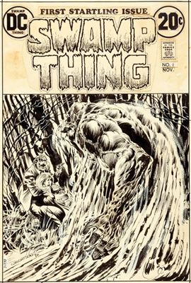 Bernie Albert (Berni) Wrightson : Bernie Wrightson Swamp Thing #1 Cover Original Art (DC, 1972)