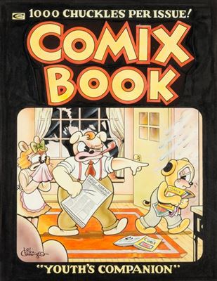 Leslie Cabarga : Leslie Cabarga Comix Book #4 Cover Original Art (Kitchen Sink, 1976)