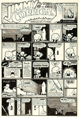 Chris Ware : Chris Ware Acme Novelty Library #1 Jimmy Corrigan Page Original Art (Fantagraphics, 1993)