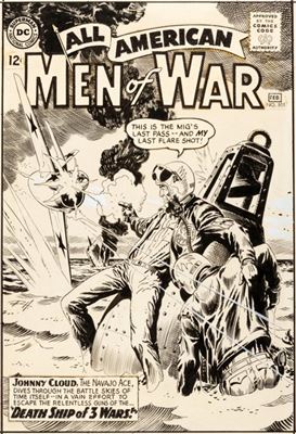 Russ (Russell) DeHart Heath Jr : Russ Heath All-American Men of War #101 Cover Original Art (DC, 1964)