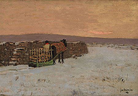 James Wilson Morrice : The Woodpile, Sainte-Anne-de-Beaupré