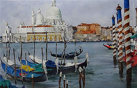 Ted Sherwen : Chiesa Di Santa Maria Della Salute The entrance to the Grand Canal Venice