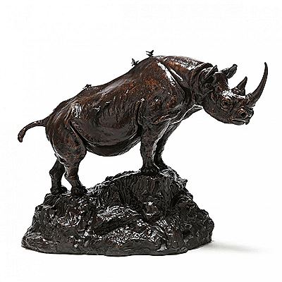 James Lippitt Clark : African sculpture of Rhinocerus