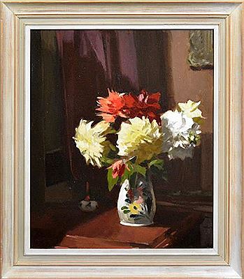 Albert Rydge : Dahlias in the Studio