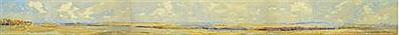 William Francis Longstaff : World War I battlefield panorama depicting the - Australian Corps Front, viewed from Villers - Bretonneux August 1918