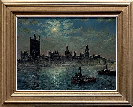 Geoffrey Stone : THE HOUSES OF PARLIAMENT IN MOONLIGHT