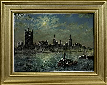 Geoffrey Stone : The Houses of Parliament in Moonlight