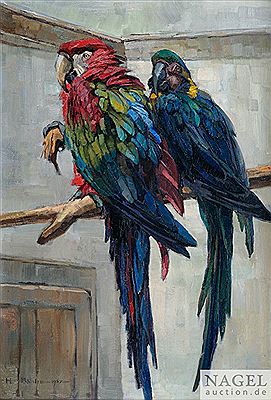 Hilde Boklen : Two parrots, 1927