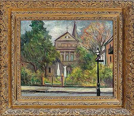 Harold Quistgaard : 'St. Anthony's Garden, St. Louis Cathedral, French Quarter'