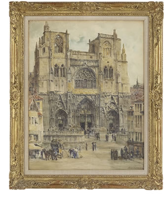 Jules Lessore : 'Cathedrale Saint-Maurice de Vienne, France'