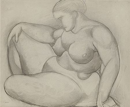 Manolo Manuel Hugue : Seated Woman, 1912