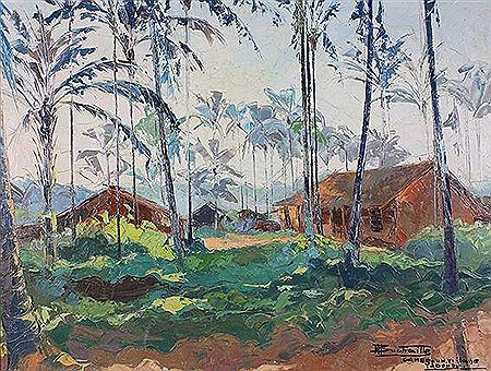 Marcel Buchaille : Village près de Yaounde.