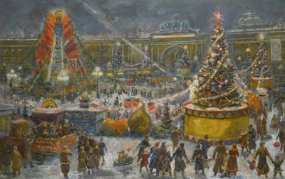 Vasily Ivanovich Vikulov : NEW YEAR’S CELEBRATIONS ON PALACE SQUARE