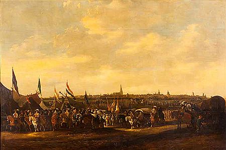 Hendrick Meyer : THE EVACUATION OF THE TOWN OF BREDA BY THE SPANISH TROOPS