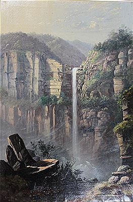 Louis Frank : Waterfall Blue Mountains 1880