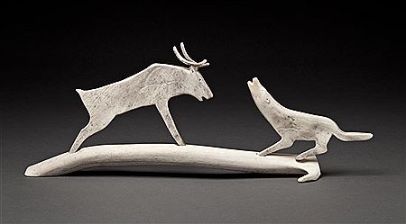 Jacob Irkok : Caribou and Wolf