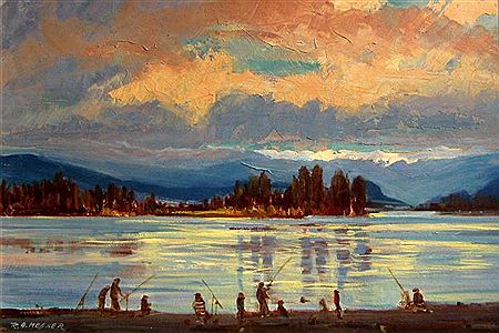 Rudolph Messner : Bar Fishing at Port Mann, B.C.