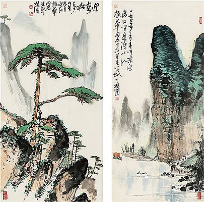 Huang Dufeng : GUEST-GREETING PINE·LIJIANG RIVER (2)