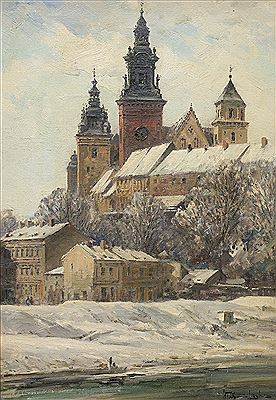 Wladyslaw Stachowicz : WAWEL CASTLE IN WINTER