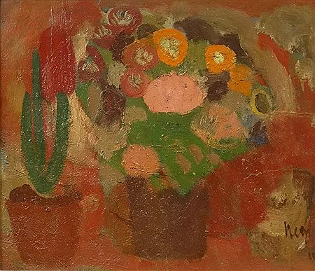 Ion Popescu Negreni : 'Chrisanthamums and Cactus'