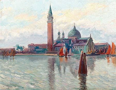 Marin H Georgescu : Venice overlooking St. Mark's Square