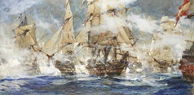 Charles Edward Dixon : The Battle of Trafalgar