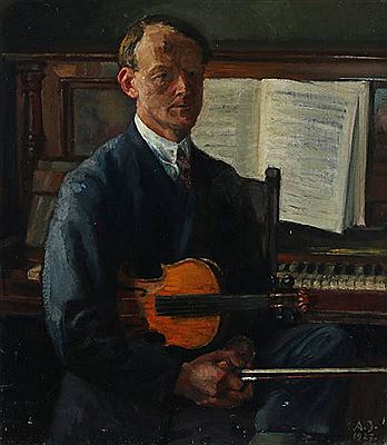 Alfred Johannessen : Portrait of a musician.