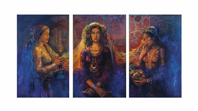 Nazir Nabaa : Untitled (Three Ladies) (3)