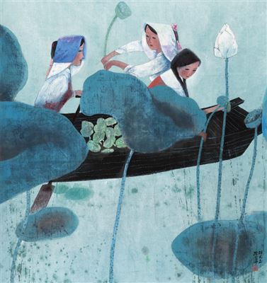 Fan Lin : Untitled (Three women in a boat)