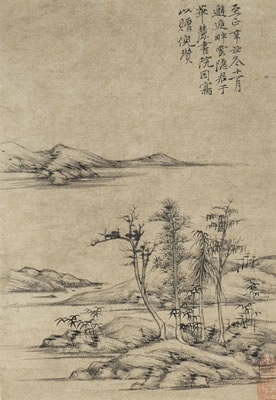 Zan Ni : Landscape-A Gift to Ban Yun